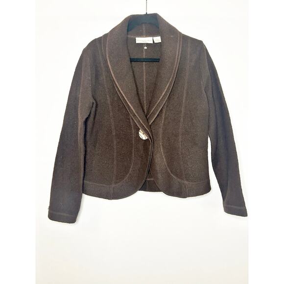Cambridge Dry Goods 100% Wool Cardigan. Size Petite Large - Picture 1 of 4